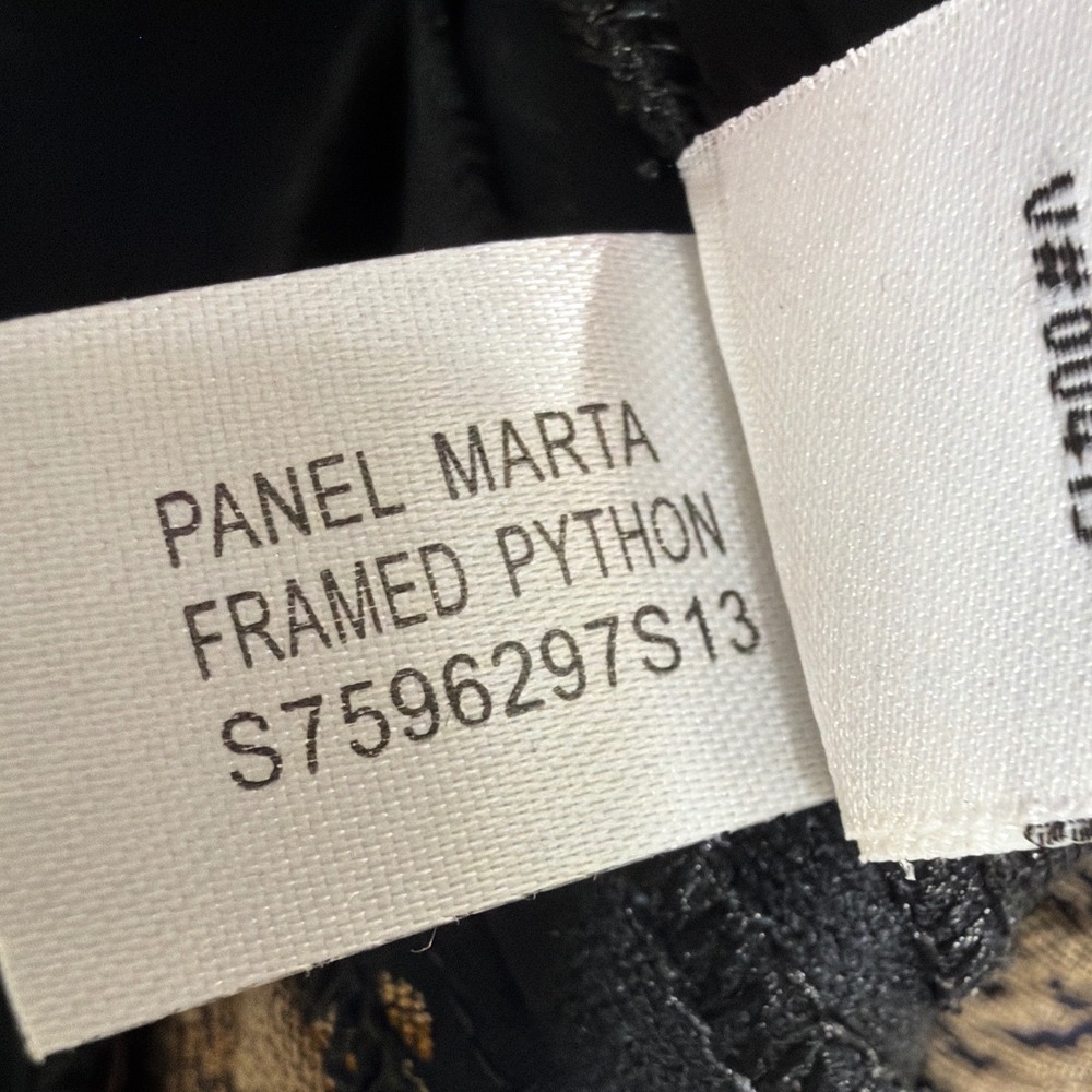 Diane von Furstenberg Women Sz 8 Panel Marta Framed Python Skirt Brown Navy - Picture 8 of 10